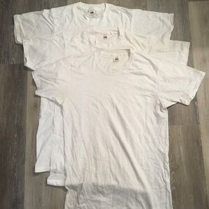 3 NWOT Vintage 80’s/90’s Fruit of the loom single stitch white tees